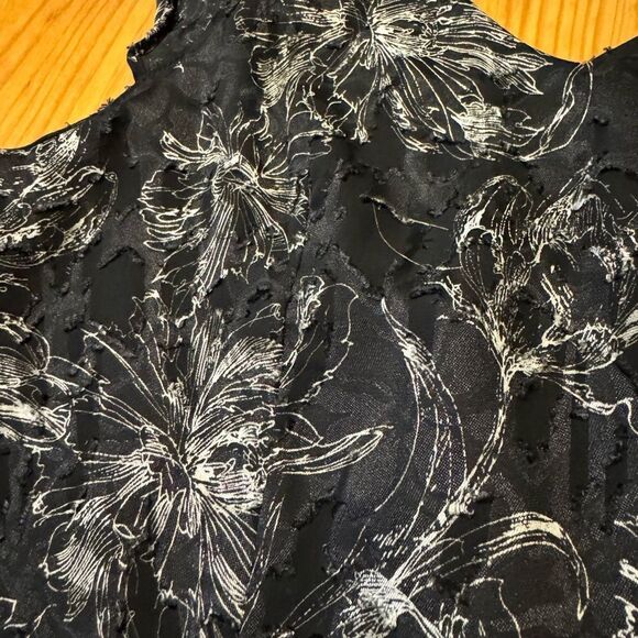 Koch Mini Cropped Top Floral Black/Light Pink w/ Sash Women’s SIZE SMALL - Picture 4 of 9